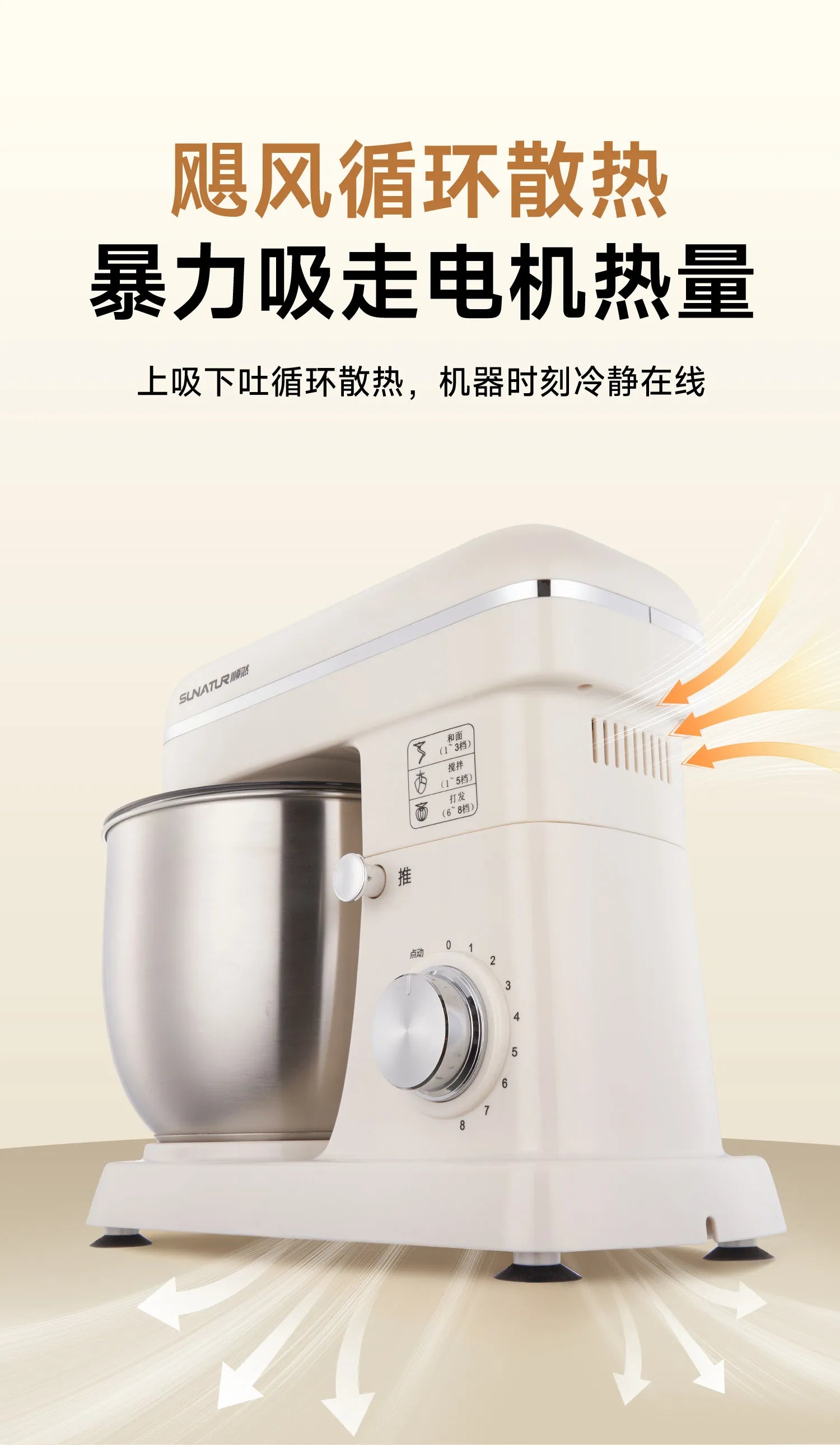2026 New Stand Mixer Fully Automatic Dough Kneading Mixer for Home Commercial Baking Kitchen Use