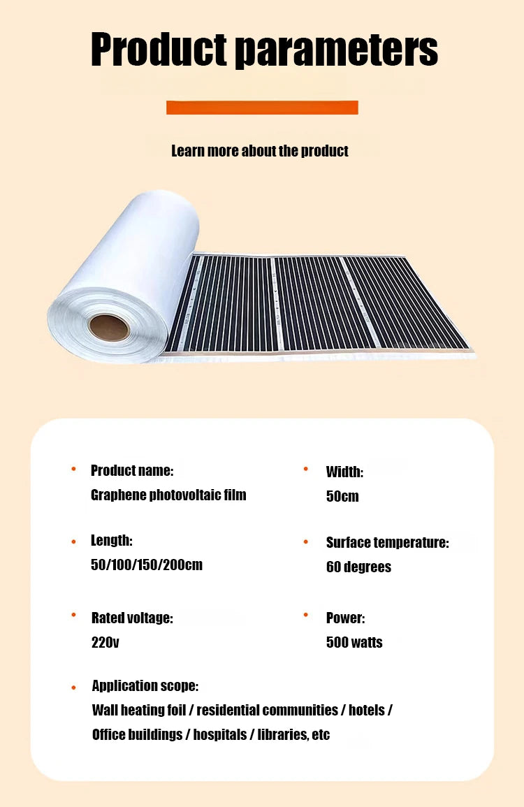 Energy Saving Graphene Heater Wall Mounted Fast Electric Heating Panel Far Infrared Heating Plate For Living Room Bedroom Office