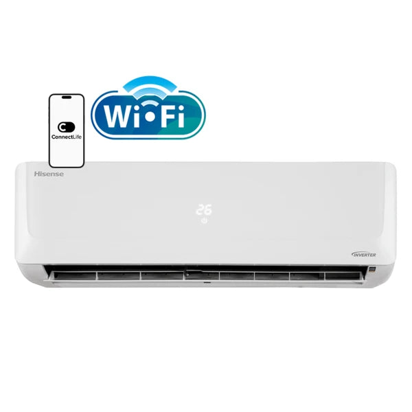 Air Conditioning Split Inverter Hisense R-32 Hi-wall 12.000 Btus Hot and Cold WiFi 220V