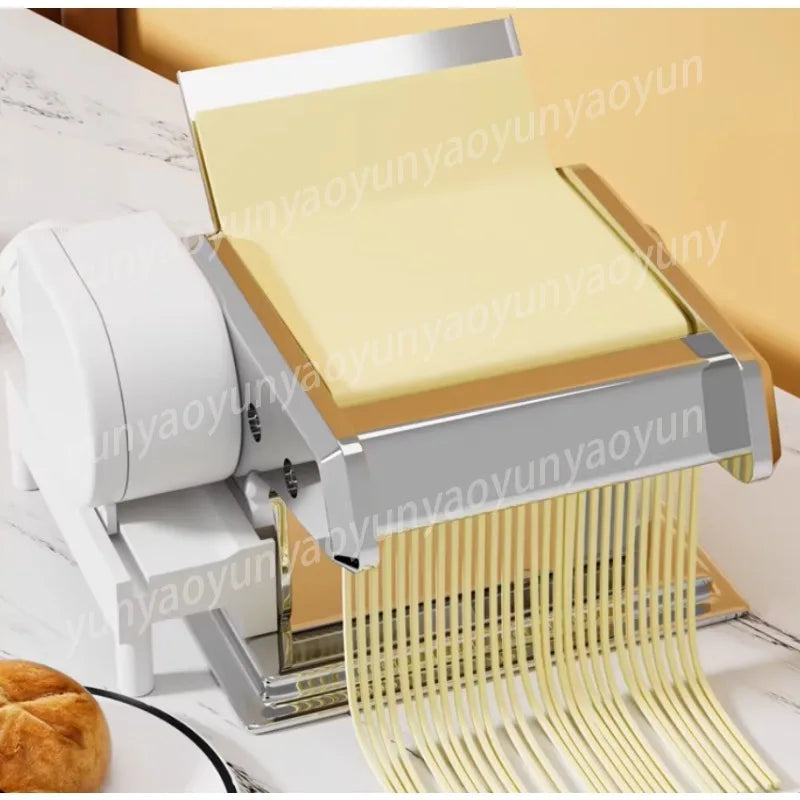 Small Pasta Maker, Manual Noodle Press Machine with Electric Motor, Dumpling Wrapper Maker for Home