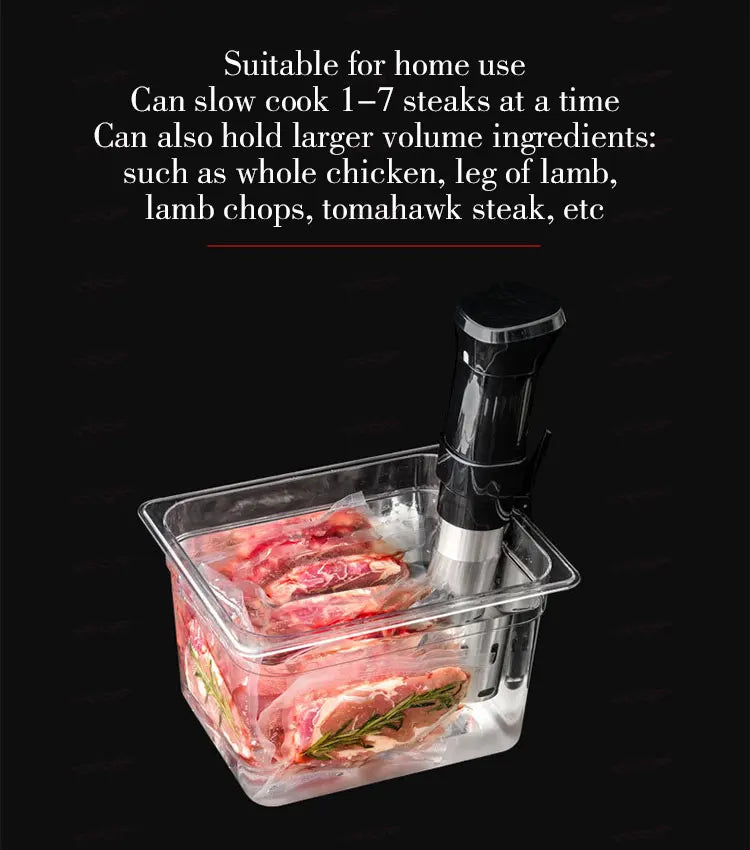 11L/ 25L Container For Sous Vide Cooker Machine Food Grade PC Material Heat Insulation Stainless Steel Sous Vide Rack