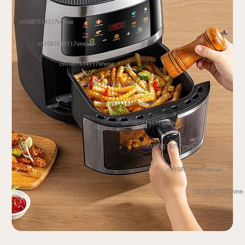Multi-Function Air Fryer 8L Large Capacity Stainless Steel Touchscreen Electric Oven Home Breakfast Maker