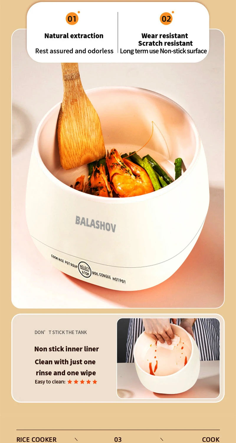 Mini Multi-function Smart Rice Cooker Small Non-Stick Cooker Ricecooker Household Multifunction Electric Cooking EU Plug