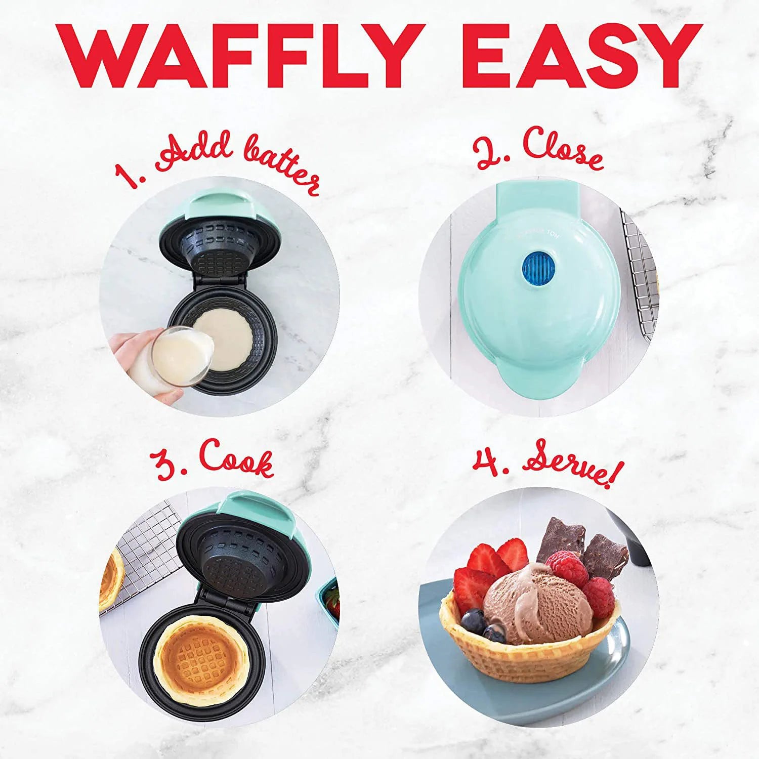 110V/220V Small Waffle Bowl Machine Household Portable Breakfast Machine Egg Tart Ice Cream Cone Machine Kitchen Waffle Machine