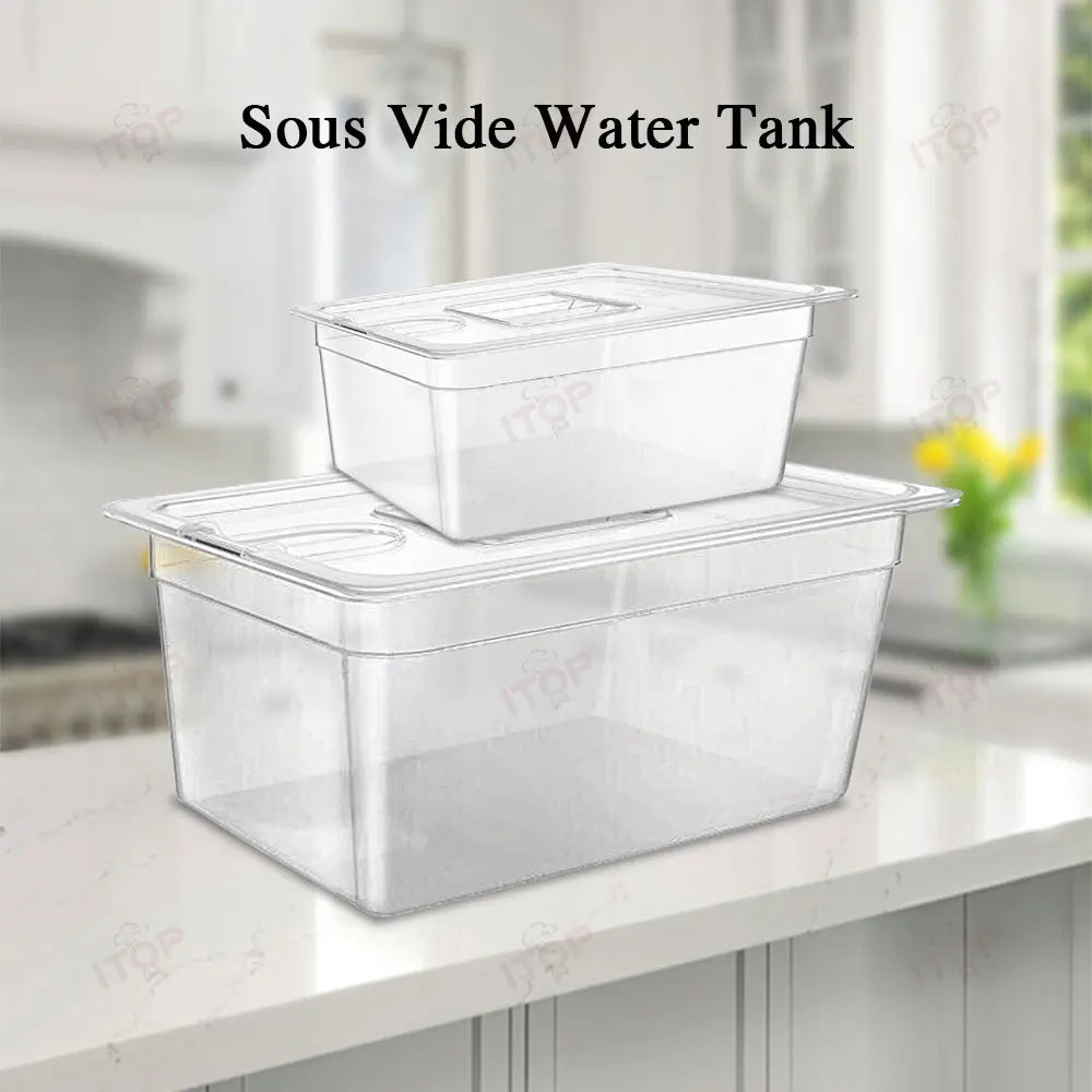 11L/ 25L Container For Sous Vide Cooker Machine Food Grade PC Material Heat Insulation Stainless Steel Sous Vide Rack