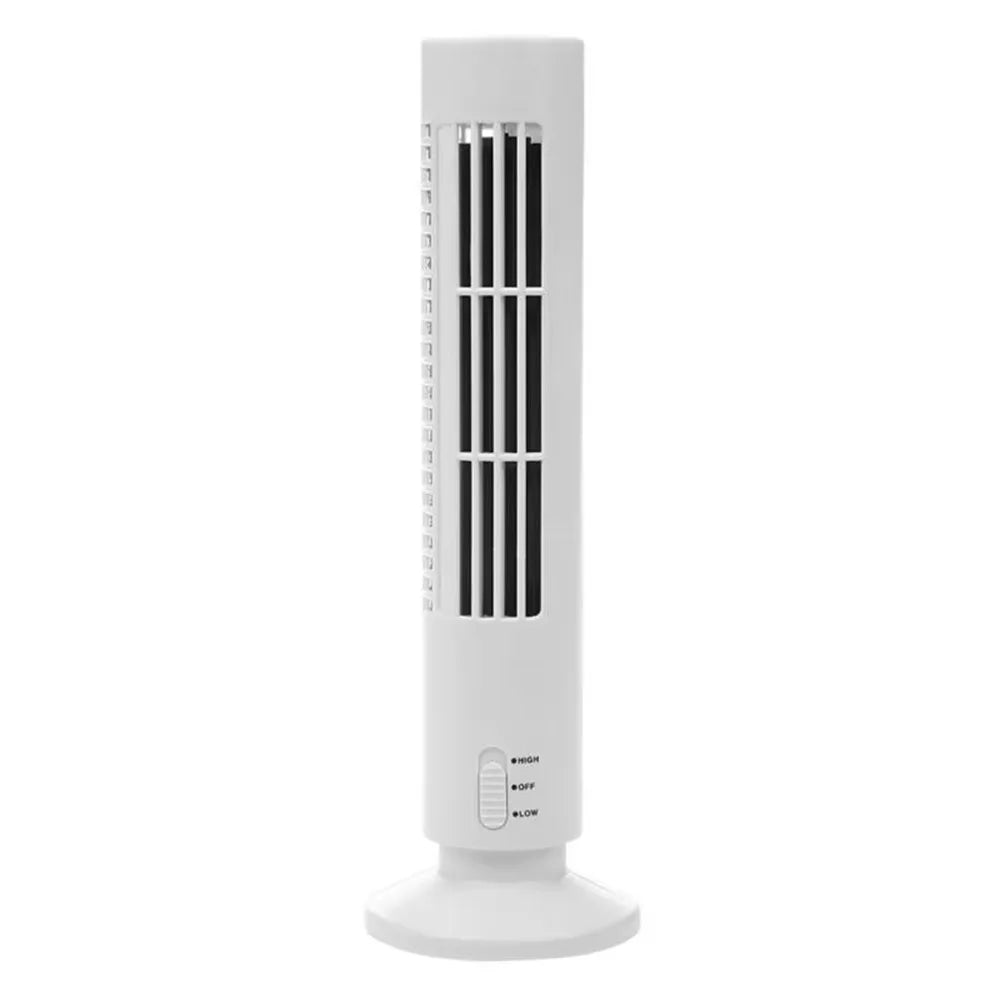 1Pcs Portable Air Cooler Vertical Bladeless Fan USB Desktop Air Conditioner Fan Mini Cooling Tower Fan for Home Office