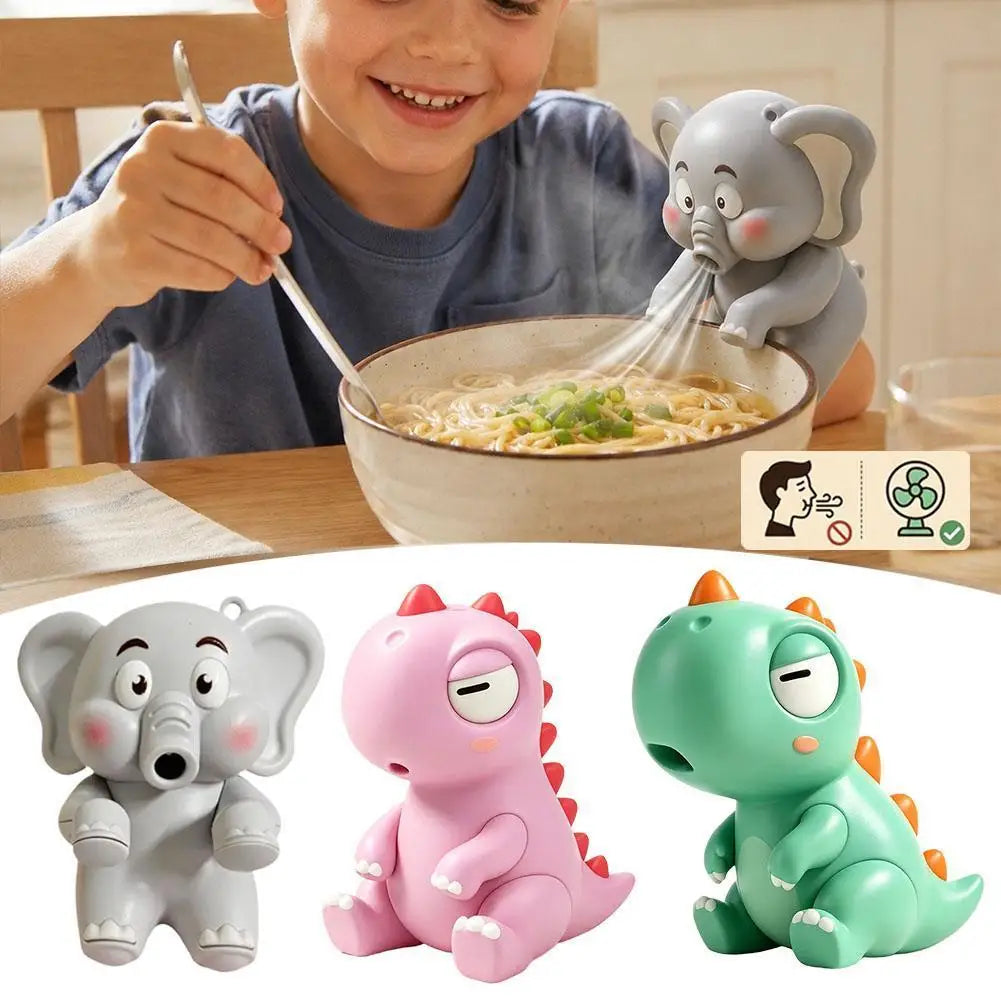 Portable Desktop Cooling Fan Electric Hanging Food Cooler Air Blower Kids Elephant Dinosaur Design Hand Fan For Travel Dining