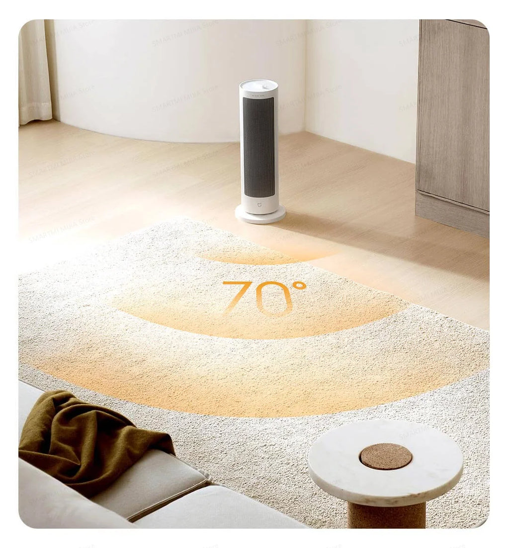 MIJIA Fan Heater,Lightweight and Compact,2,000W High Power,Wide-angle 70°,Multiple Safety Feature,CN Version With Adapter