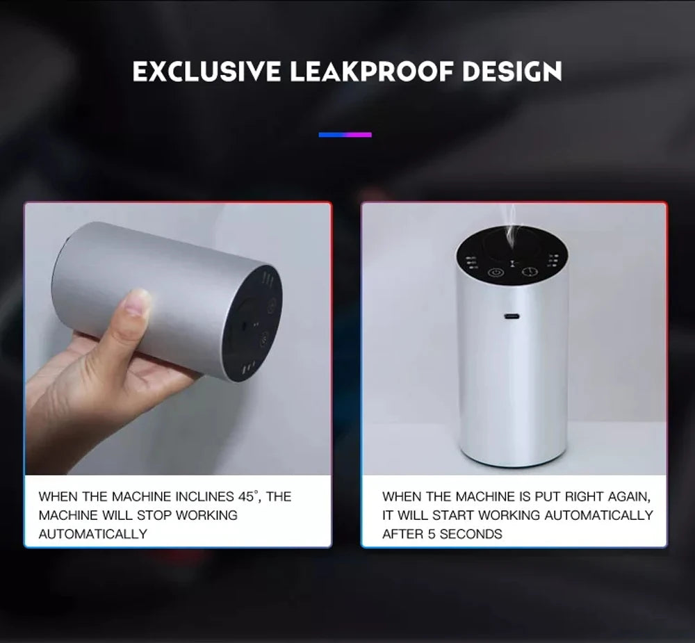 Car Fragrance Diffuser Professional Aroma Diffuser for Car Air Freshener Electric Smell for Home Rechargeable Waterless Diffuser