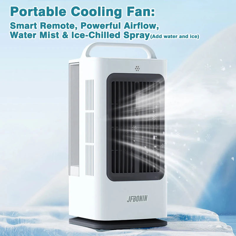 1700ml 3-IN-1 Mini Portable Air Cooler with Intelligent Touch Control 120 Degree Swing Air Conditioner 3-Speed Household Desk