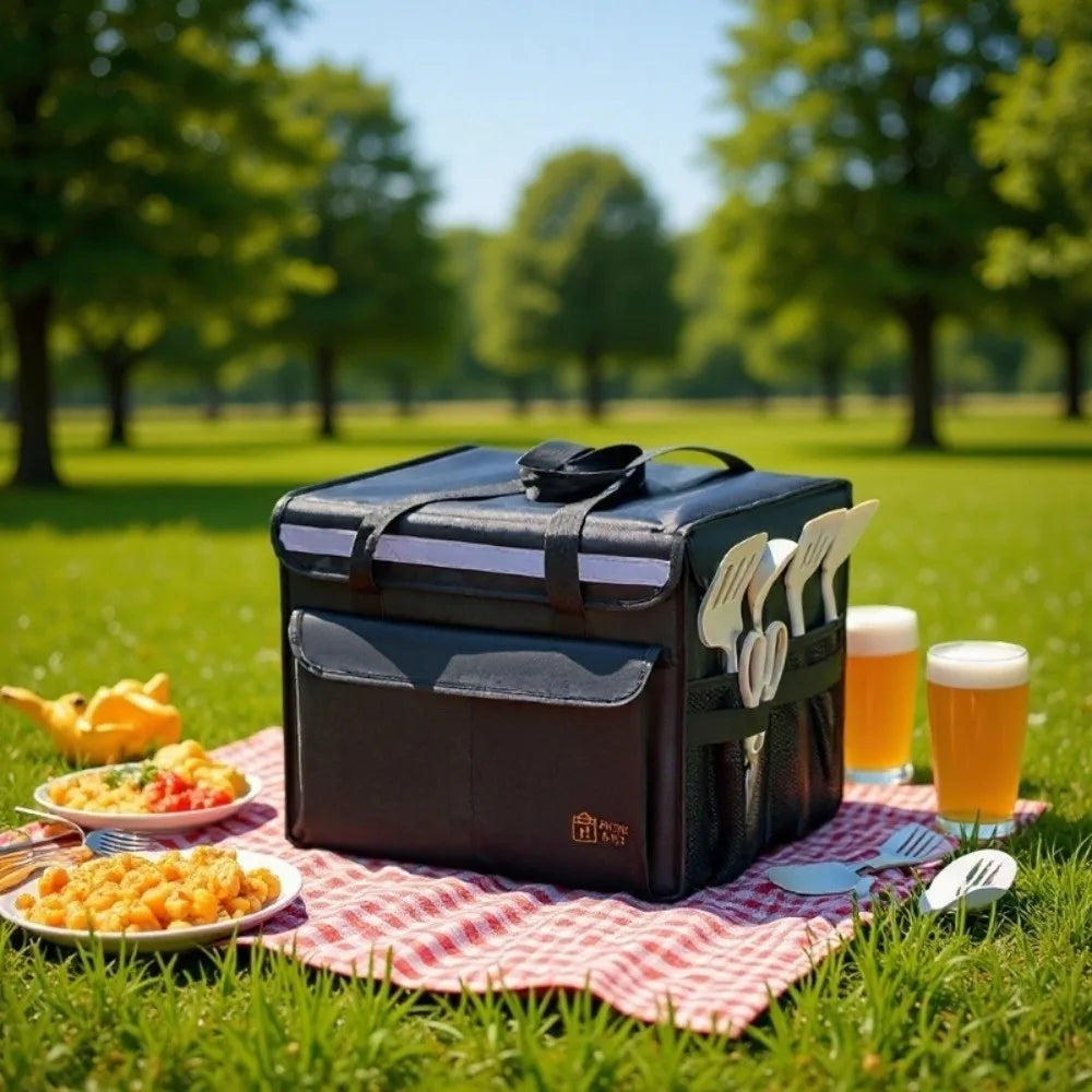 Portable Large Capacity Thermal Insulation Bag Thicken Fruit Container Food Delivery Bag Cooler Storage Bag Outdoor Camping
