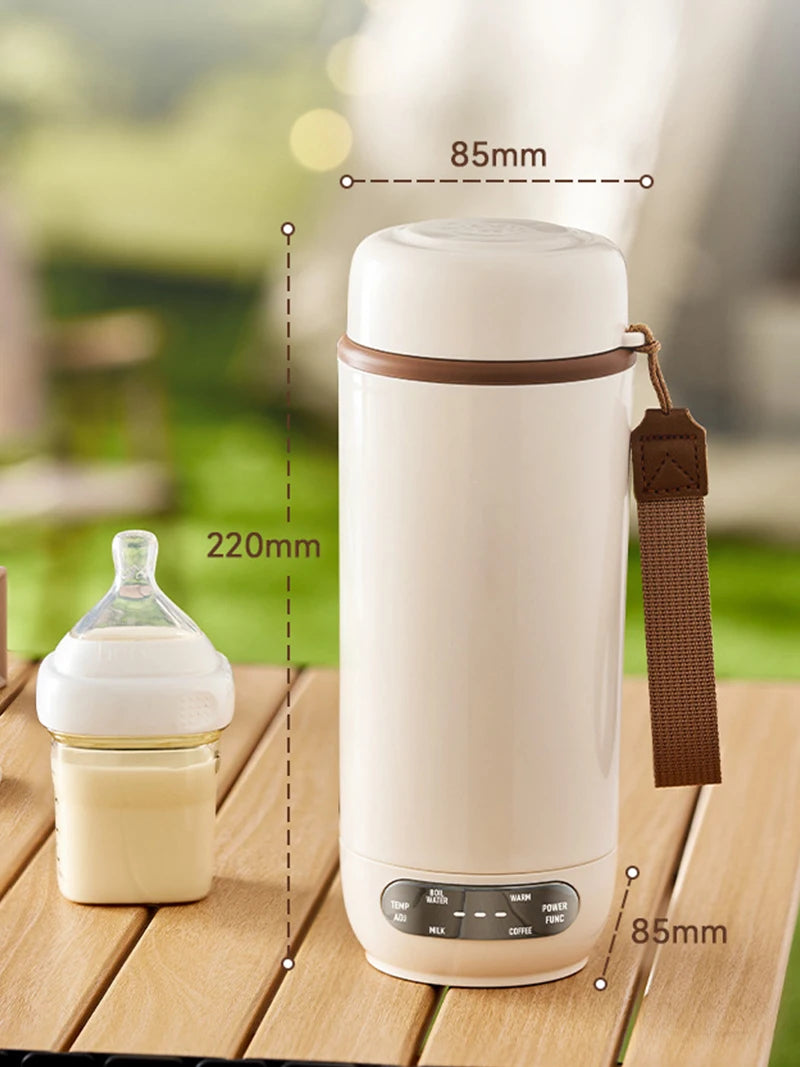 Electric Kettle Portable 600ml Travel Heating Touch Screen Intelligent Adjustable Temperature Thermal Cup
