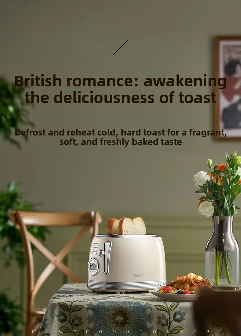 Retro 2 Slice Toaster with Warming Rack Adjustable Browning Control Pastel Green Bread Toaster for Home Breakfast Kitchen 토스터기