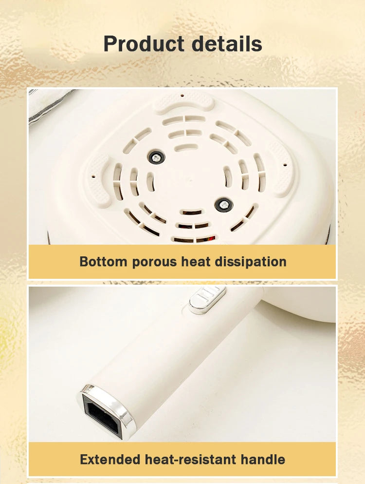 DMWD Electric Frying Pan Household Mini Stir-frying Pot Non-stick Steaks Pancakes Electric Skillet Multicooker 2 Firepower 600W