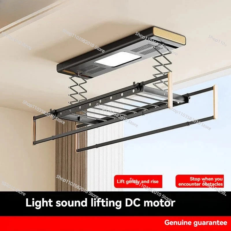 Intelligent Electric Drying Rack with Full Screen Lighting, Remote Control Lifting, Multifunctional Air Drying & Sterilization