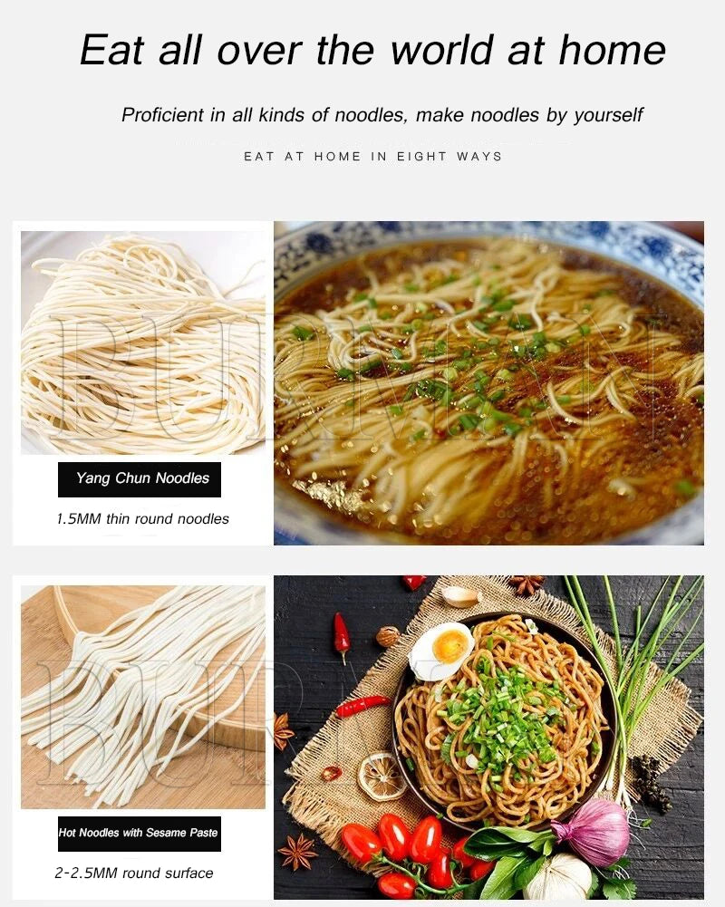 Electric Noodle Dumpling Wrapper Maker Machine Pasta Noodle Machine Commercial Household Stainless Steel Noodle Press Machine