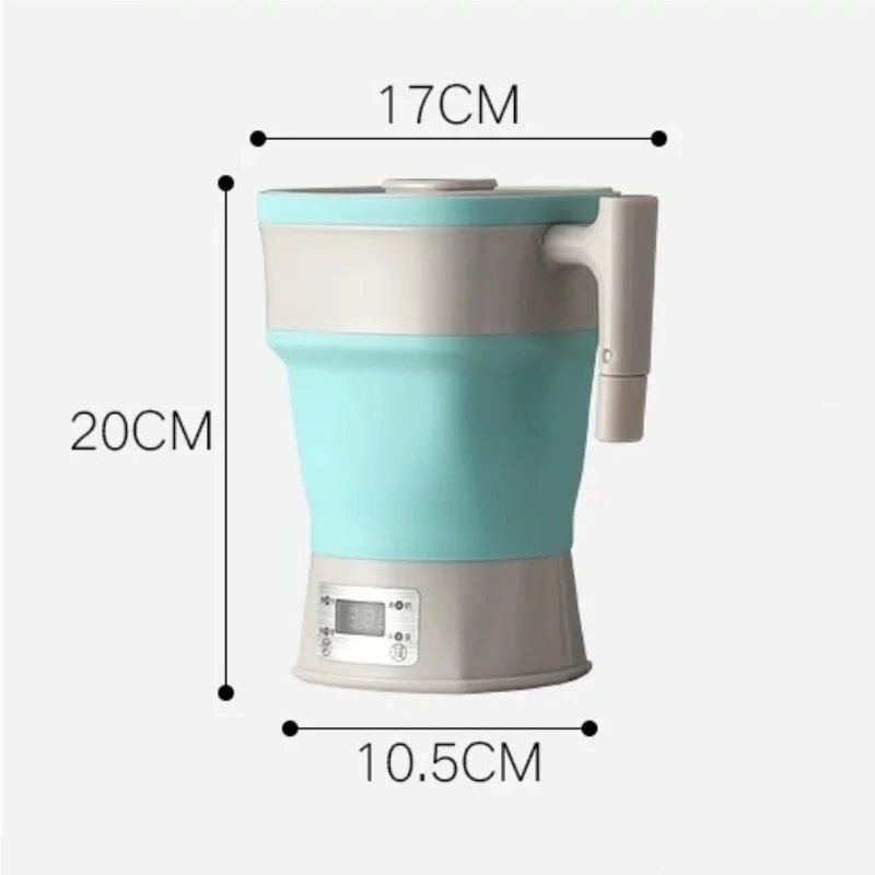 Foldable & Portable Travel Electric Kettle 0.8L Silicone Thermostatic 800W Auto Power Off 110V-240V Universal for Travel & Home