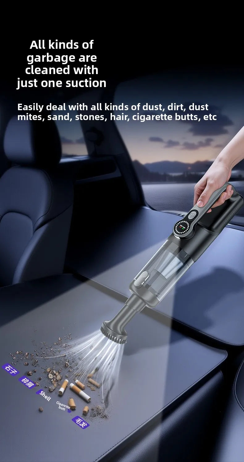Household/Car Portable 17000pa Large Suction Vacuum Cleaner, High-Power Convenient Handheld Car Vacuum Cleaner