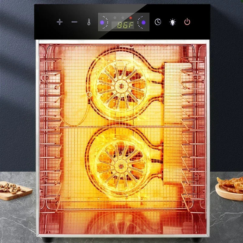 6/8/12/18 Layers Home Fruit Air Dryer Vegetable Snacks Meat Medicinal Materials Fruit Smart and Commercial Food Dehydrator