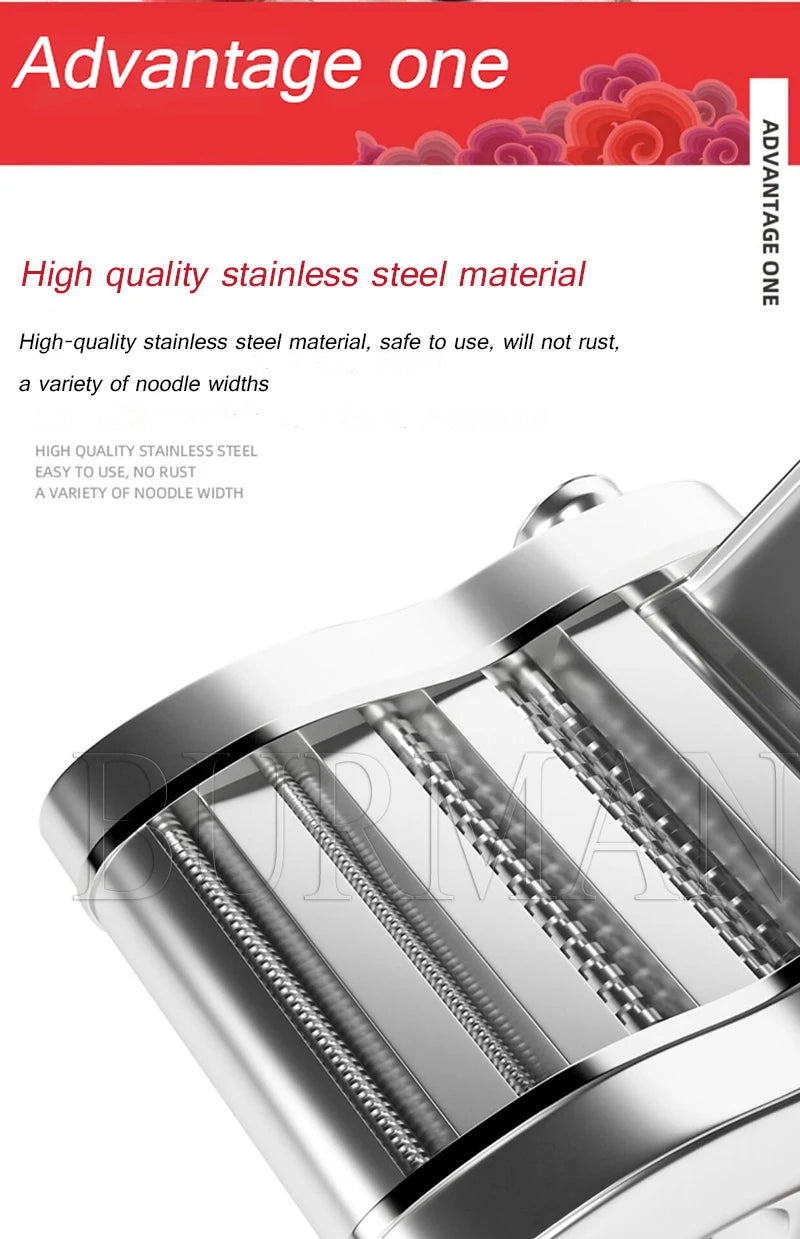 Electric Noodle Dumpling Wrapper Maker Machine Pasta Noodle Machine Commercial Household Stainless Steel Noodle Press Machine