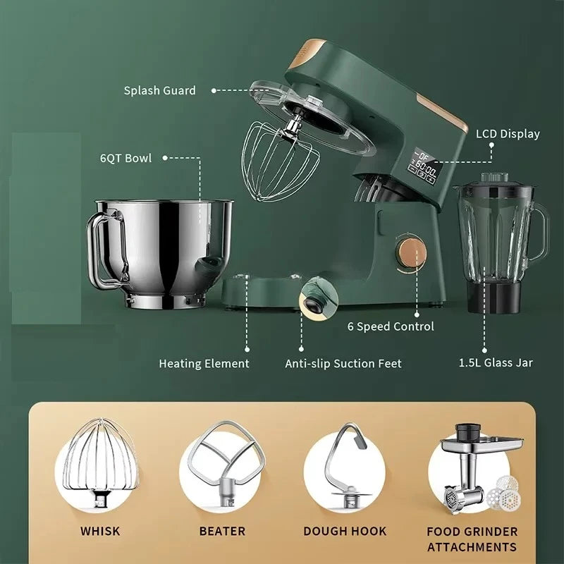 Electric Food Mixer Machine 5L-10L SUS304 Bowl Stand with Mixing Bowl & Dough Hook Factory Cust-omization Cust-om Home Kitchen