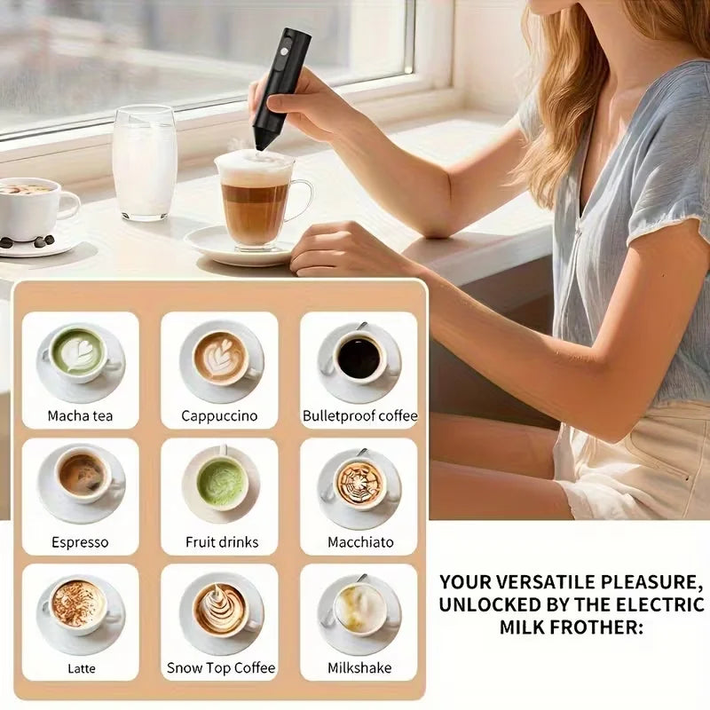 Wireless Electric Mini Milk Frother Coffee Whisk Portable Egg Beater Blender Kitchen Cooking Stirrer Cappuccino Coffee Maker