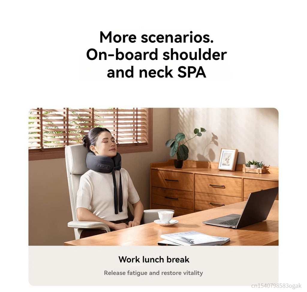 Updated Xiaomi Mijia Smart Neck Pillow Massager Brushless Motor Shoulder Neck Integrated Massage Hot Compress for Mi Home APP