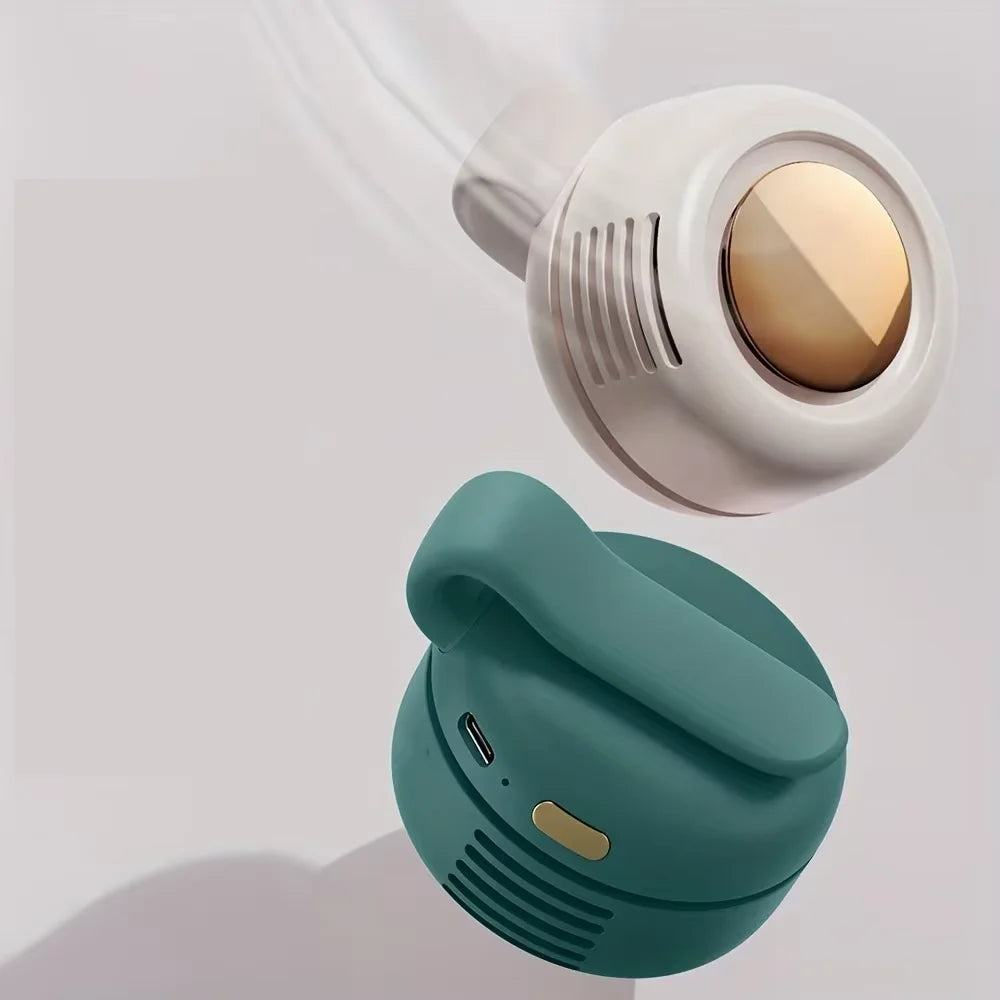 Portable Silent Mini Bladeless Electric Fan, Shirt Clip On Fan, Three Level Hands-Free Neck Fan, Suitable for Outdoor Use