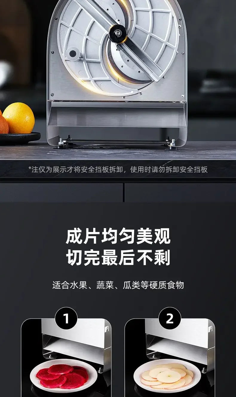 Electric lemon fruit slicer potato lotus root slices slicing potato chips machine manual slicer garlic slices carrot commercial