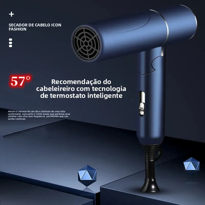 New Foldable Hair Dryer Blue Light Negative Ion Hair Care 1200W High Power Fast Drying Home Student Dormitory Travel Hair Dryer
