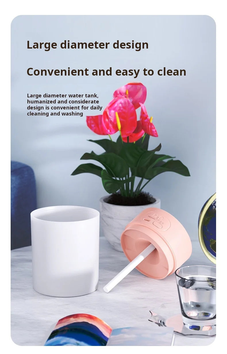 Colorful Atmosphere LED USB Mini Humidifier Car Home Bedroom Air Moisturizer Portable Desktop Aromatherapy Waterless Ultrasonic