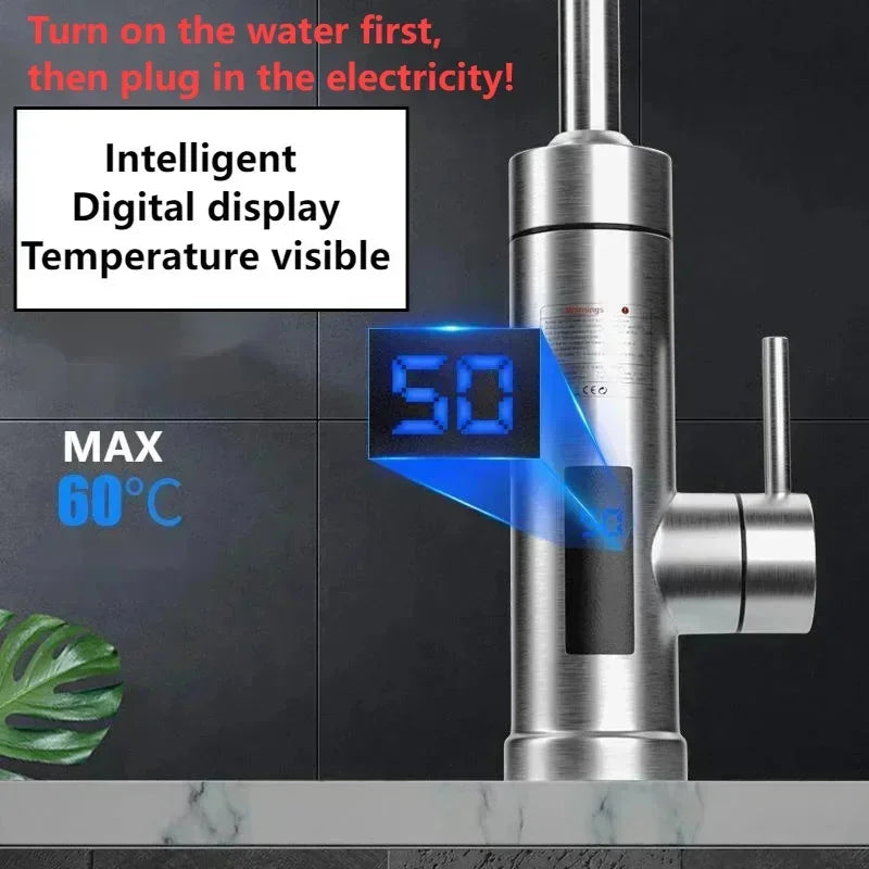 220V 110V 3000W Electric Water Heater Kitchen Faucet Instant Hot Water Faucet Heater Heating Faucet Instantaneous Heaters