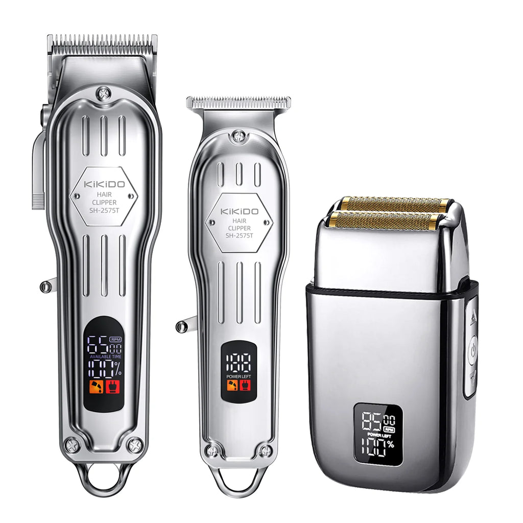 KIKIDO 2 IN 1 Hair Clipper Professional Hair Cutting Machine Rechargeable Barber Hair Trimmer Cordless Haircut Clipper for Men