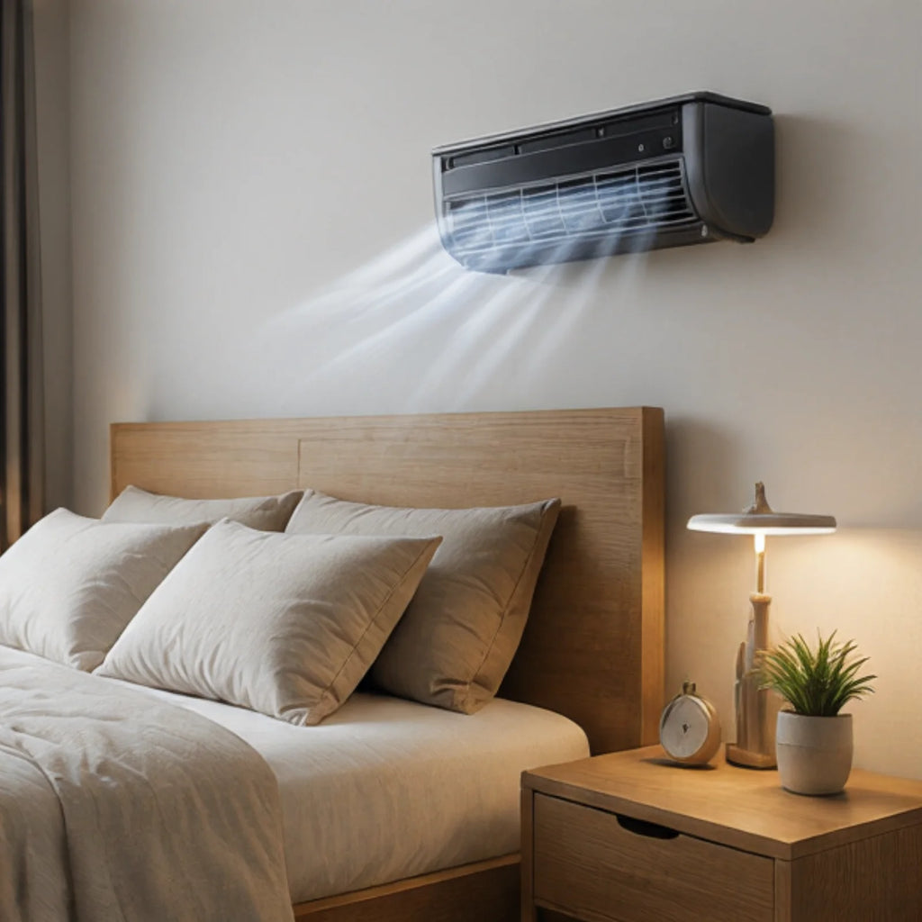 Wall-Mounted Air Cooling Fan 20W Power Quick Cooling Easy To Install Leafless Home Kitchen Air Conditioning Fan