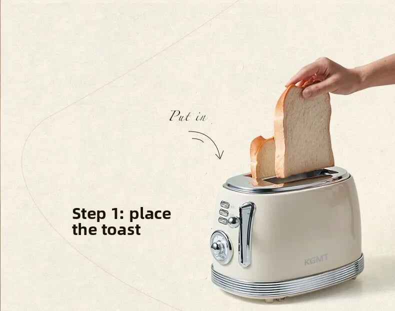 Retro 2 Slice Toaster with Warming Rack Adjustable Browning Control Pastel Green Bread Toaster for Home Breakfast Kitchen 토스터기