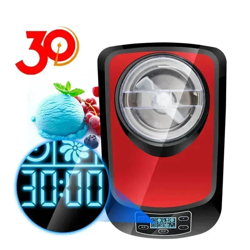 220V 140W Intelligent Automatic Commercial Ice Cream Maker Soft Hard Adjustable Thermostat Keep Cold Household Gelato Machine