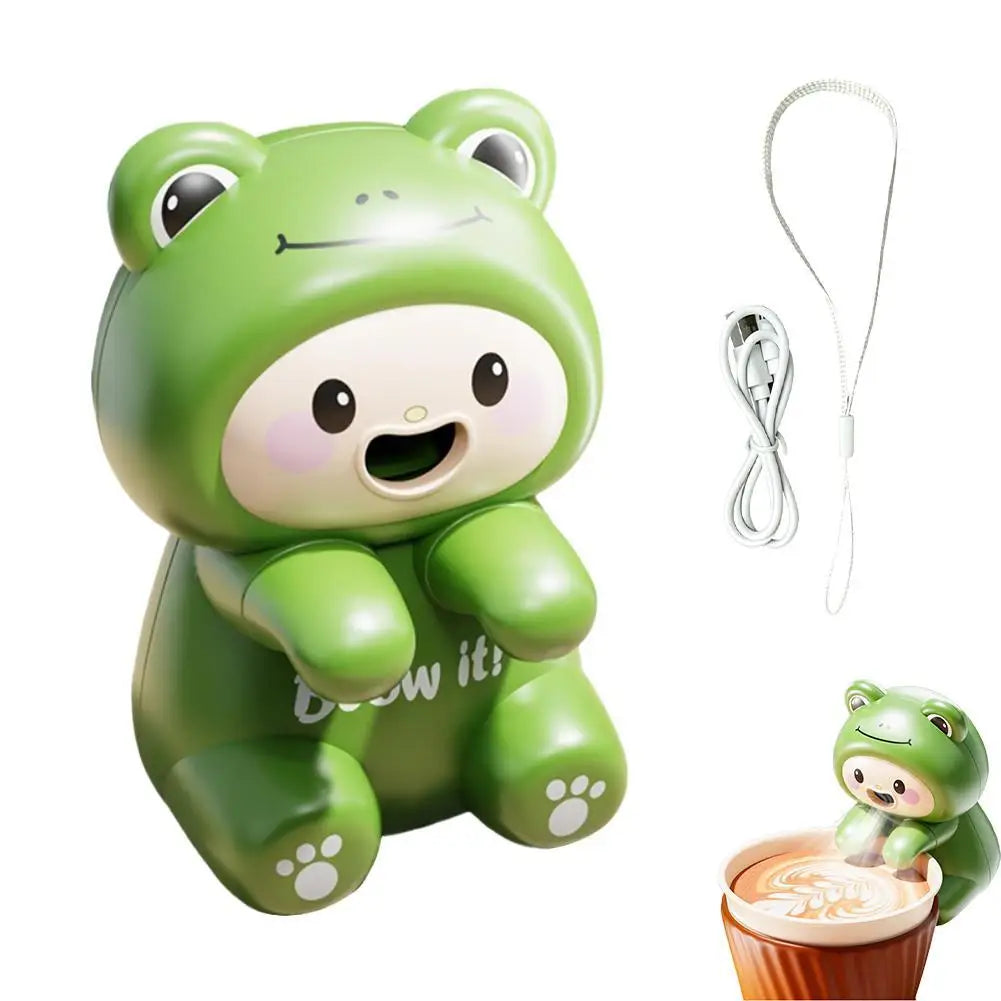 Mini Food Cooling Fan 3 Speeds USB Rechargeable Cute Animal Clip On Portable Soup Coffee Tea Cooler Kitchen Office Desk