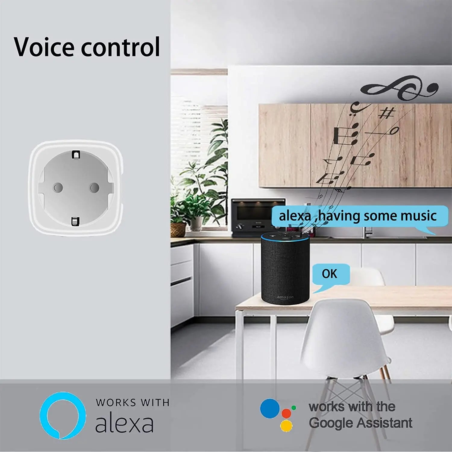 Smart Plug WiFi Socket EU 16A/20A Power Monitor Timing Function Tuya SmartLife APP Control Work with Alexa Google Home Alice