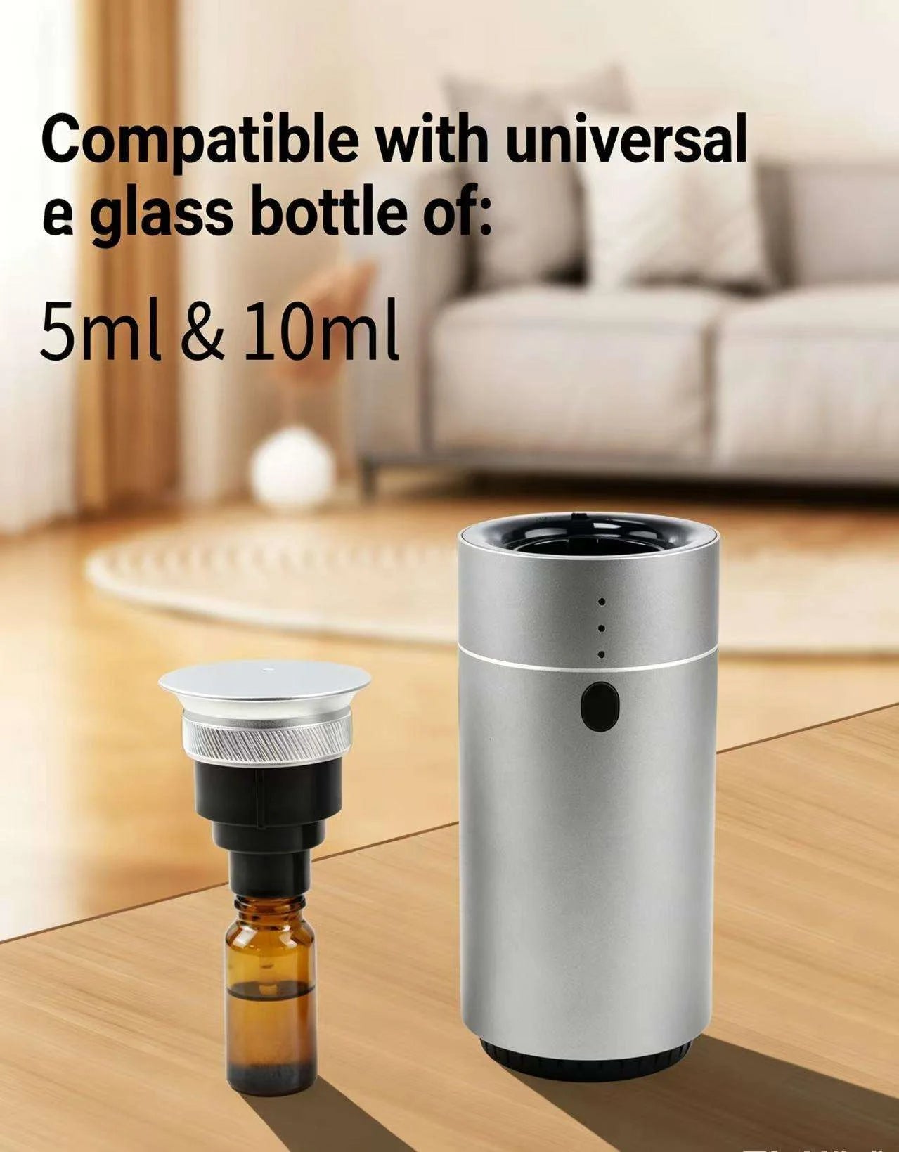 Luxury 10ML Battery Powered Plastic Car Aroma Diffuser Electric Waterless Essential Oil Diffuser Machine for Car Gift