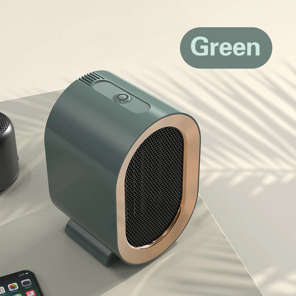 2025 New1200W Portable Electric Heater Mini Desktop Fan Heater Smart Warm Air Machine Home Bedroom Office Winter Heater