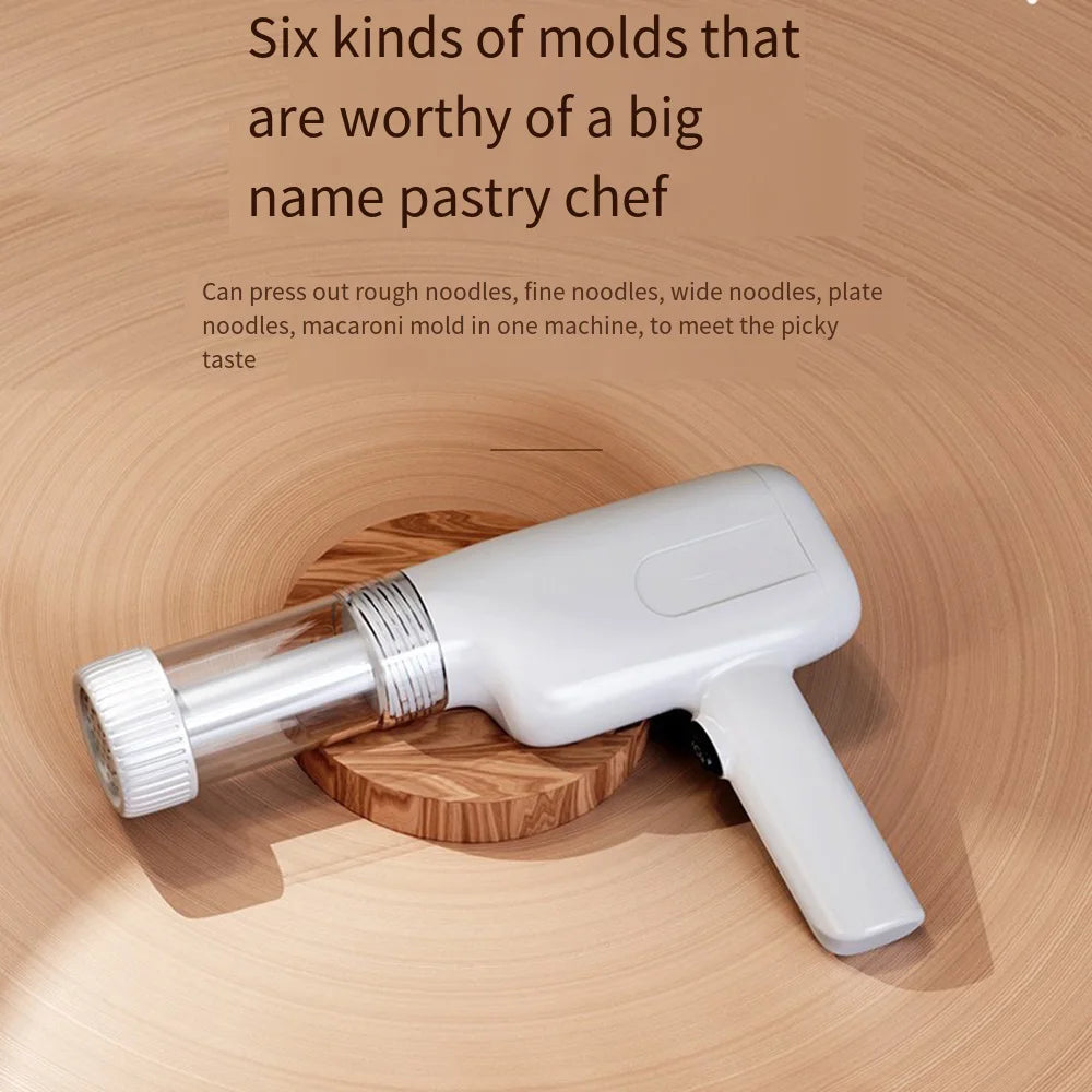 USB Cordless Electric Pasta Maker Machine Automatic Pasta Noodle Maker Portable 6 Molds for Home Kitchen Gadget 제면기 국수기계