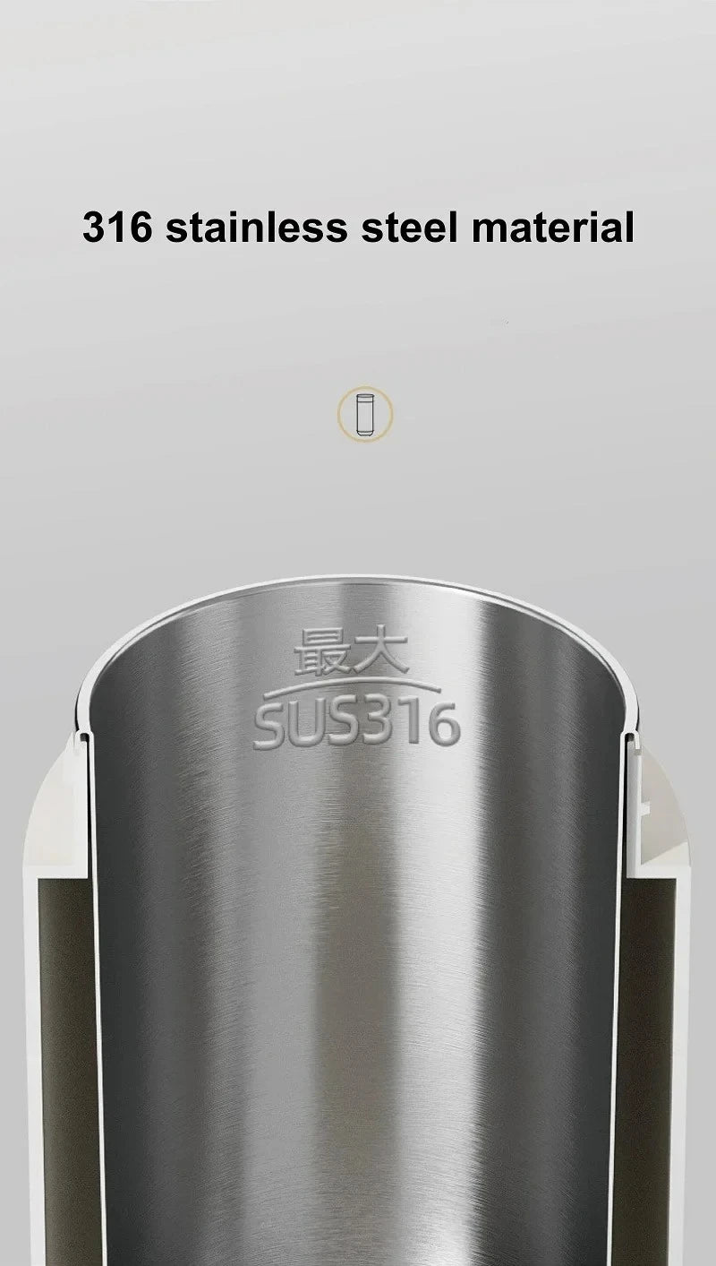 650ml Electric Water Cup Portable Temperature Control 304 Stainless Steel Electric Kettle Thermos Cup Travel Hot Water Kettle