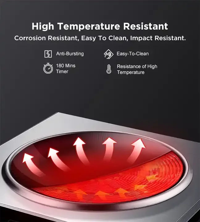 3500W Concave Flat Commercial Electric Induction Cooker Portable Stainless Steel Large High Power Restaurant Cooktop Hob