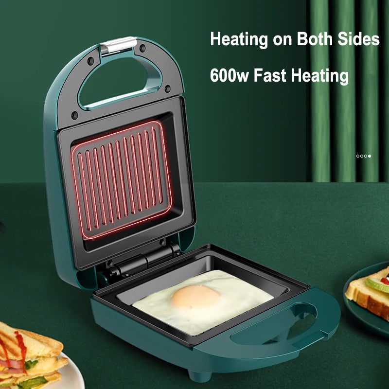 220v Portable Electric Sandwich Machine Household Non-stick Breakfast Machine Multi-functional Waffle Bread Bread Driver