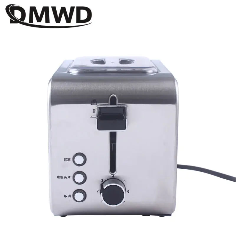 Stainless steel Electric Toaster Bagel Bread Bake tray Double side heating Bread machine With dust lid Breakfast Sandwich maker