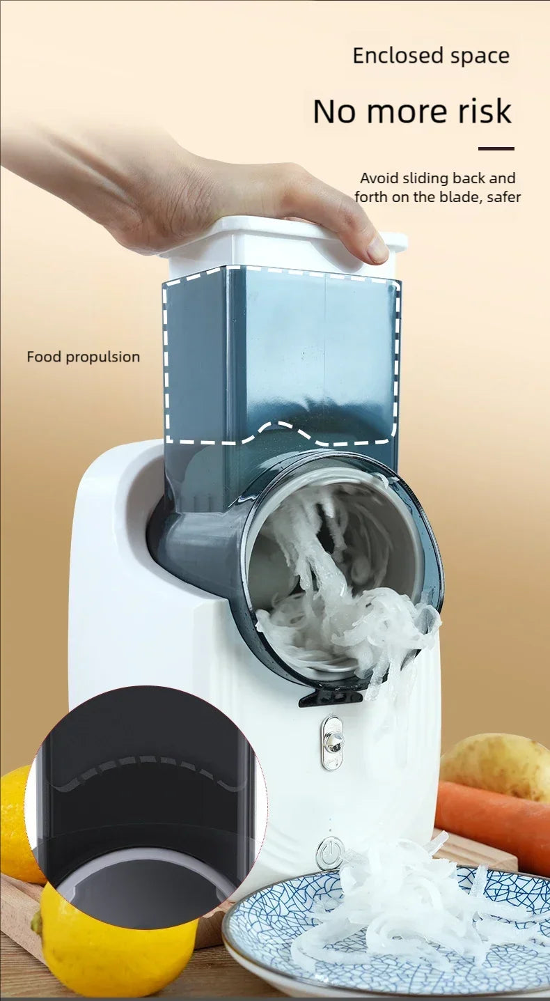 New Multi-function Vegetable Slicing Machine Household Kitchen Electric Vegetable Cutter Vegetable Slicer Shredder Automatic