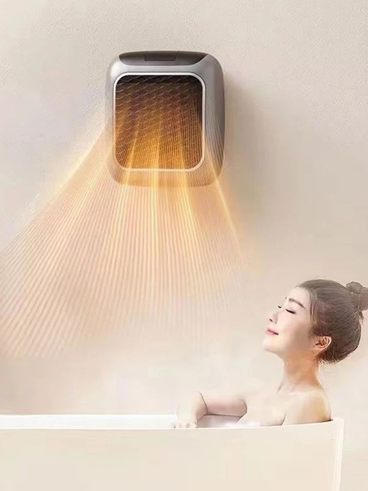 Plug In Heater Mini Electric Heater Warmer Low Noise Wall Mounted Room Heater Portable Heater Fan for Home Office Dorm Room
