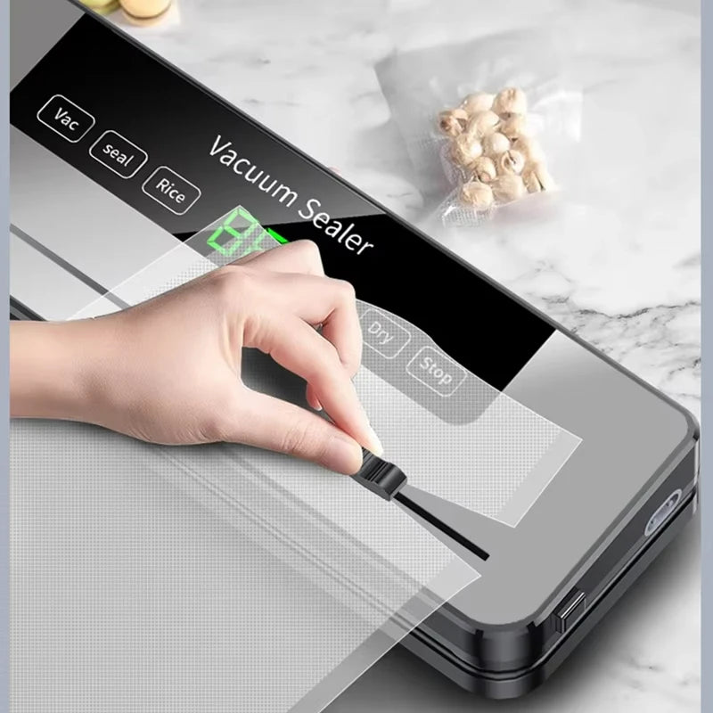 30CM Electric Vacuum Sealer Machine with Cutter Kitchen Food Saver Packaging Bags Commercial Vacuum Food Sealing Cocina