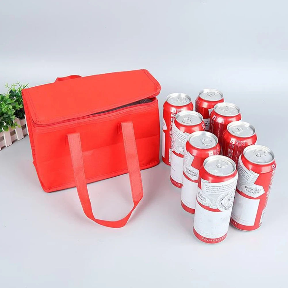 Portable Lunch Cooler Bag Folding Insulation Picnic Pack Food Thermal Bag Drink Carrier Insulated Bag Cookware Beer Storage Bags