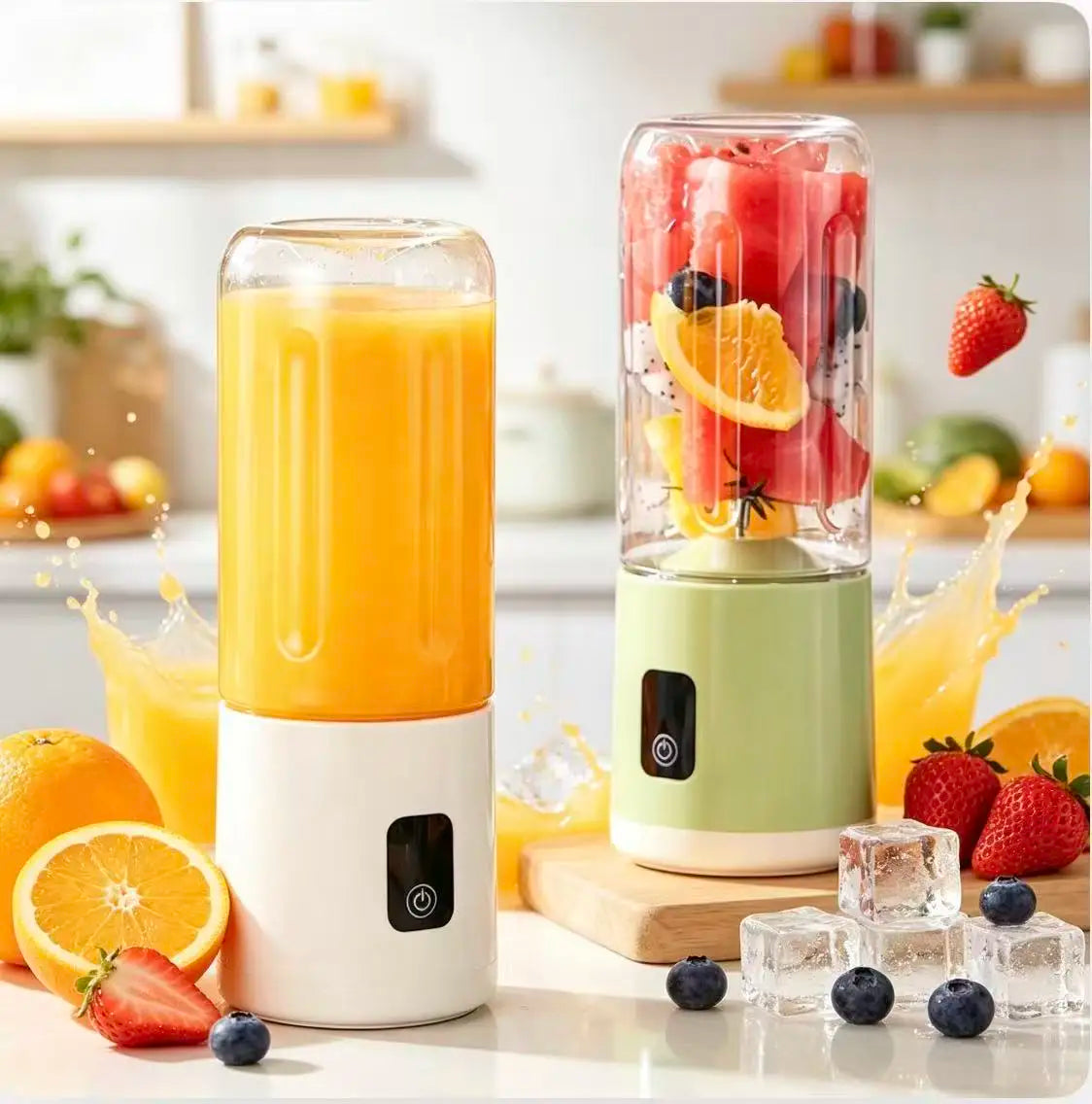Portable Blender USB Mini Juicer Cup Electric Fruit Mixer Personal Smoothie Blender for Travel Home Outdoor Fresh Juice Making